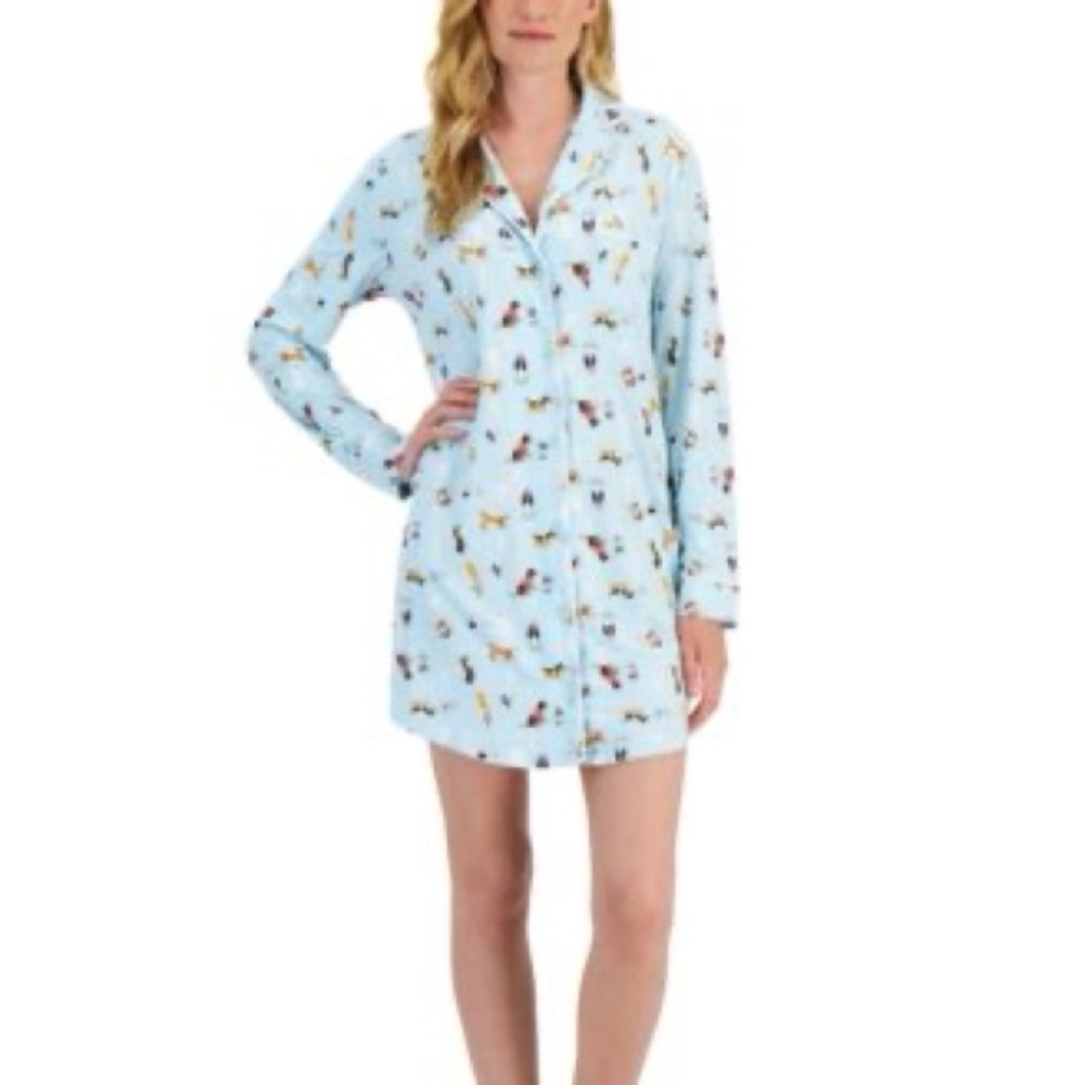 NIP Charter Club Sleepshirt / Nightgown, size Medium, Snow Dogs pattern